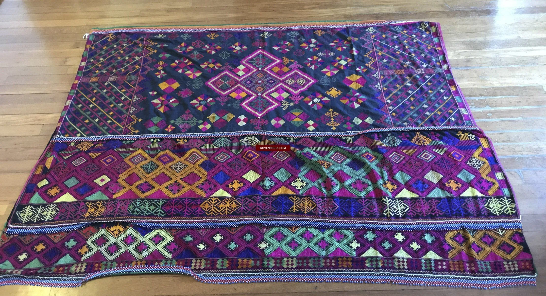 1380 Vintage Kohistan Textile Wedding Shawl  MASTERPIECE