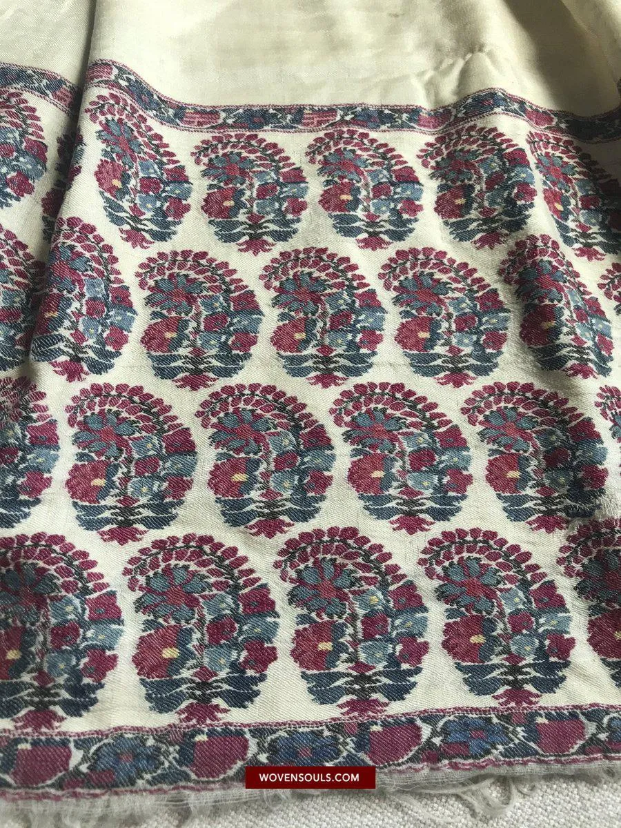 1474 Antique Kashmiri Pashmina Dochalla Shawl