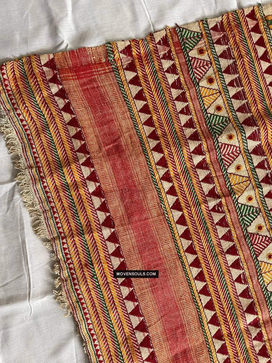 1693 Rare Vintage Orissa Odisha Gond Tribal Shawl