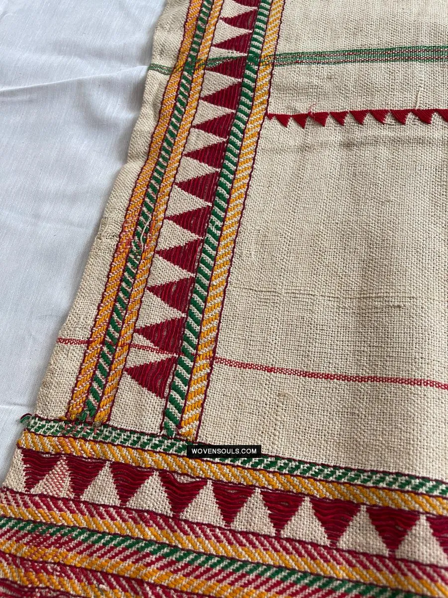 1693 Rare Vintage Orissa Odisha Gond Tribal Shawl