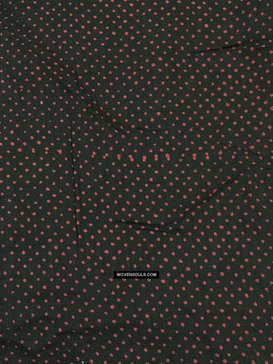1721 SOLD Pair of Block Printed Cotton Scarf Textile with Bandhani motifs