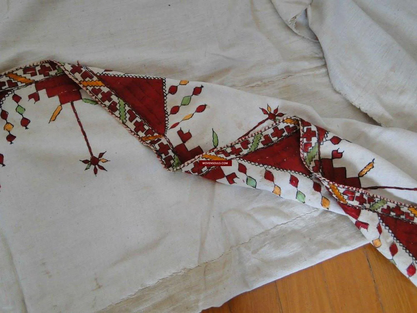 624 Rare Antique Swat Valley Wedding Textile Art Double Sided Embroidery