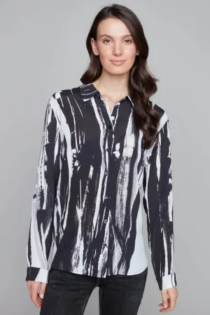 Abstract Woven Blouse