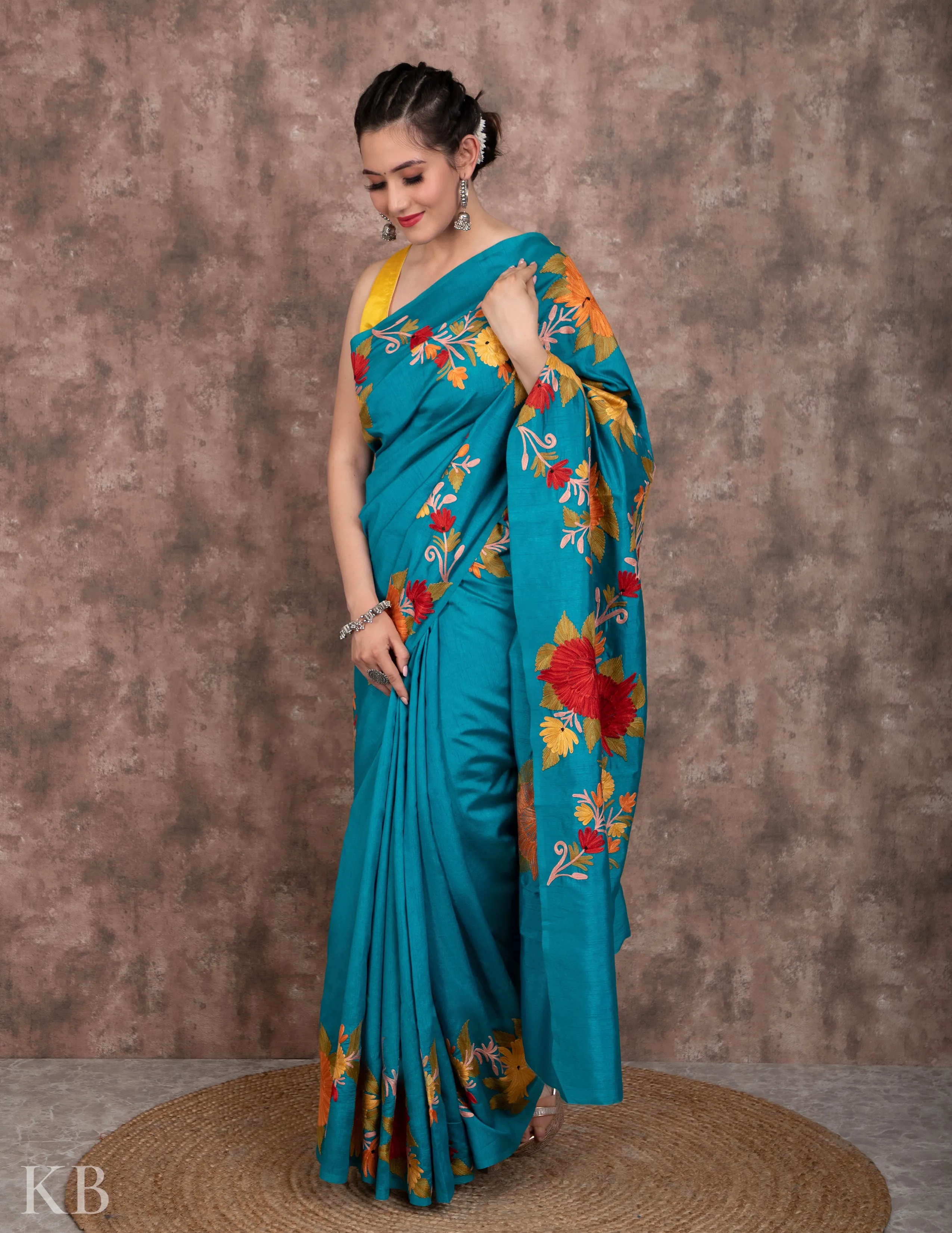 Aftab Gardaan Aari Embroidered Silk Saree
