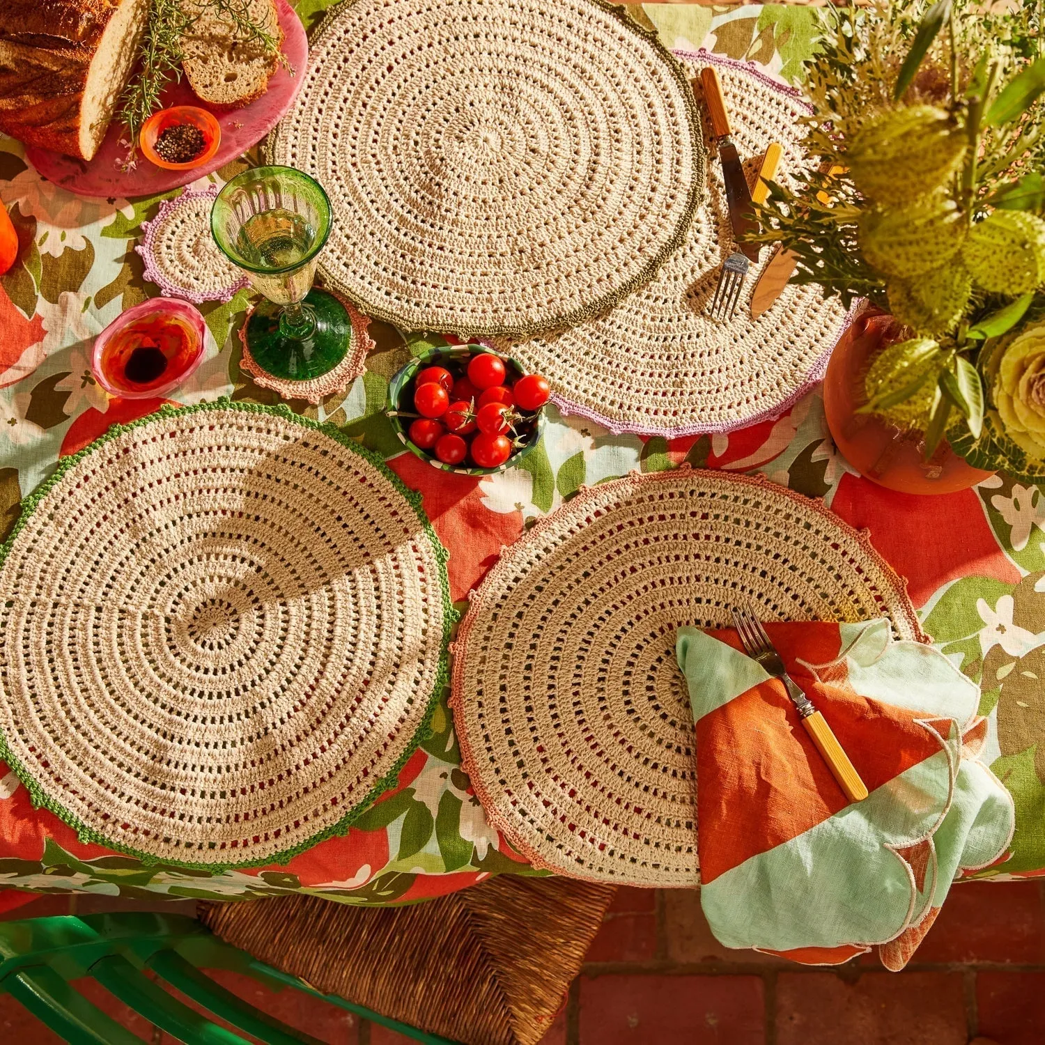 Alameda Crochet Placemat Set