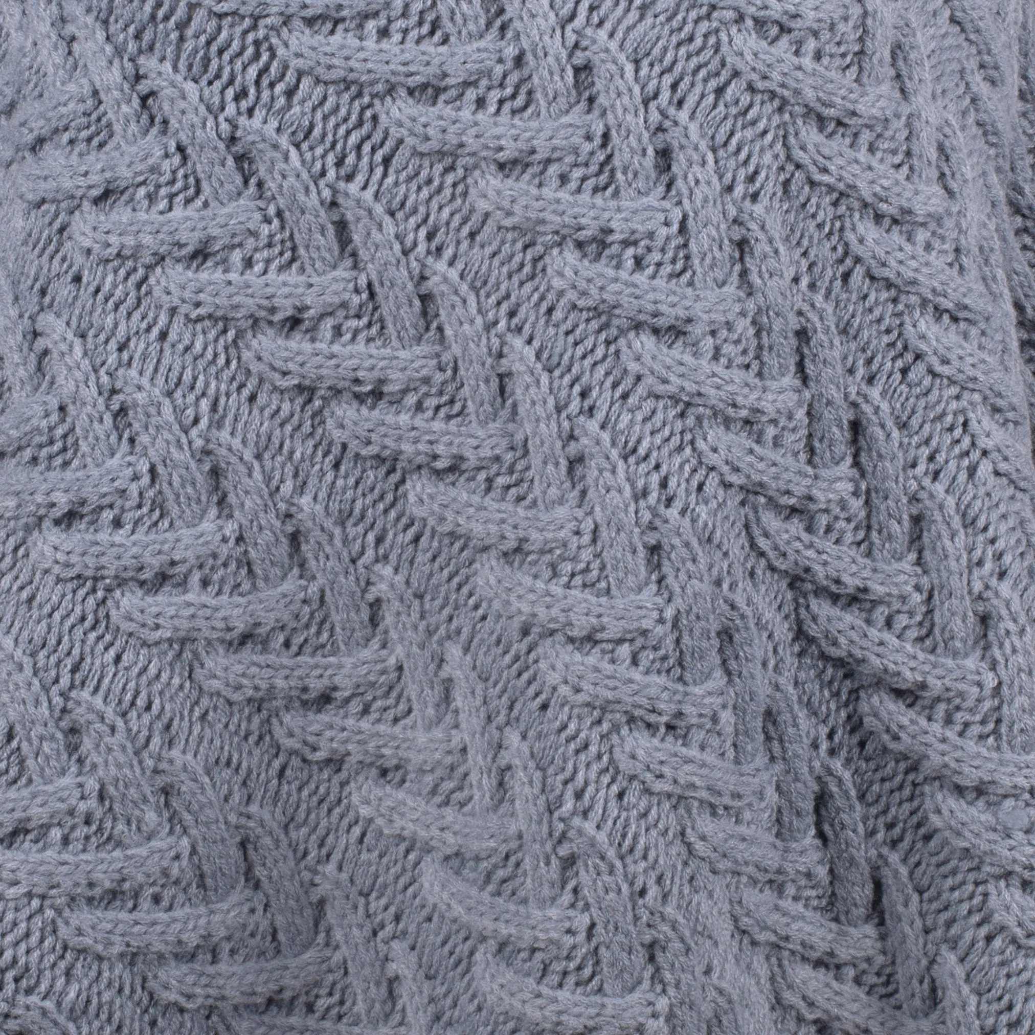 Aran Cable Button Shawl Neck Poncho