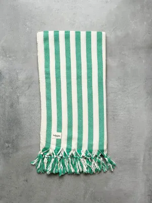 Brighton Stripe Hammam Towel, Green