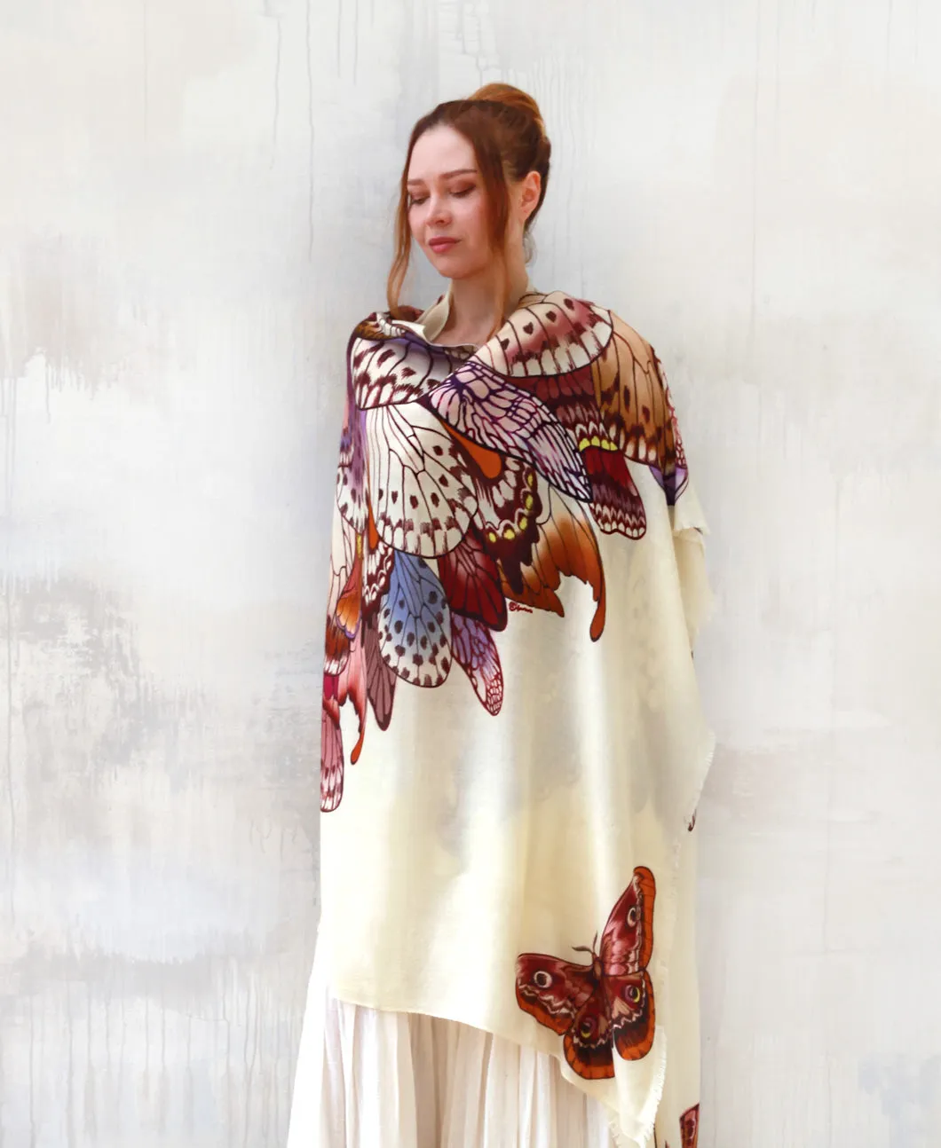Brown Butterfly Wings Shawl
