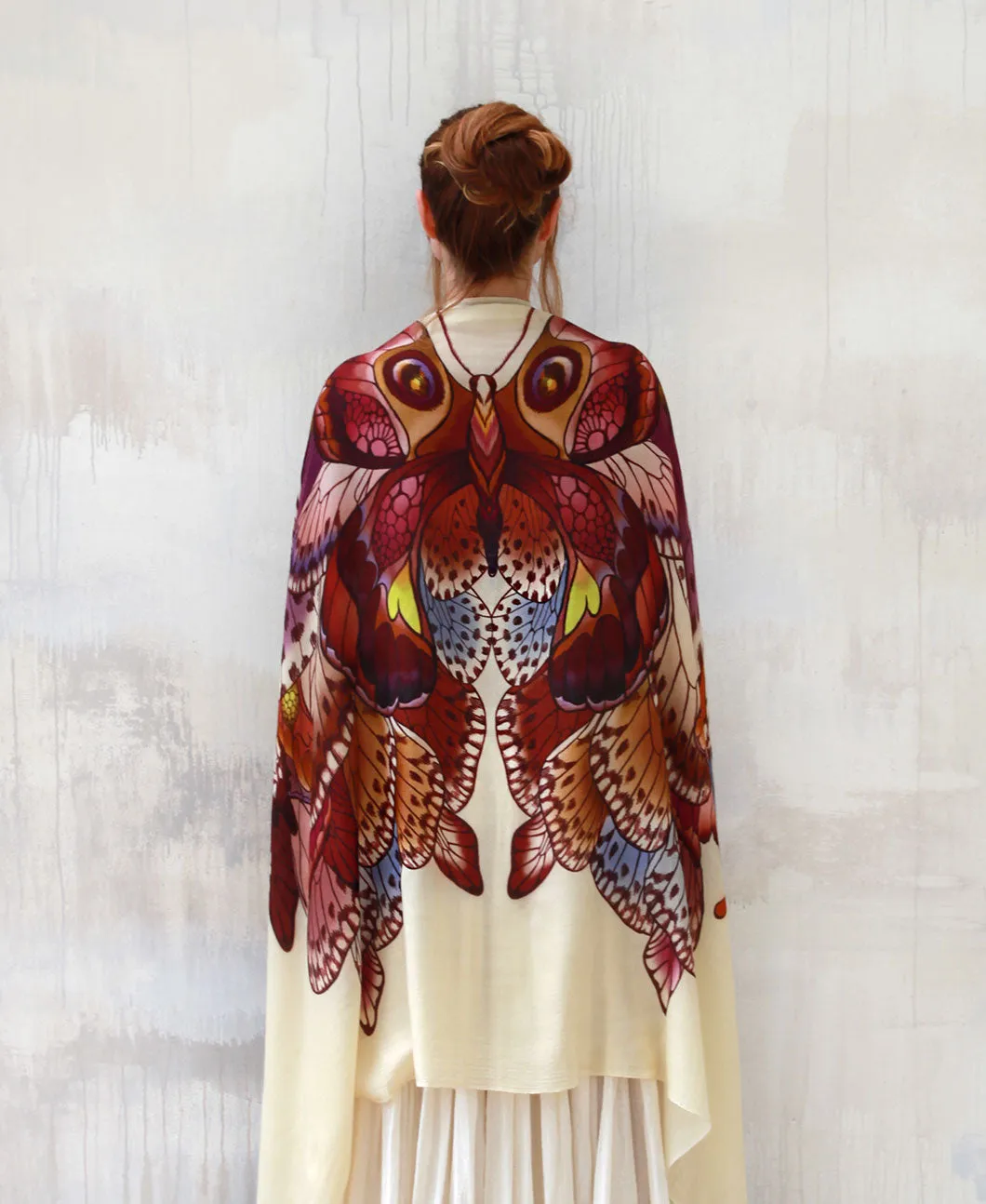 Brown Butterfly Wings Shawl