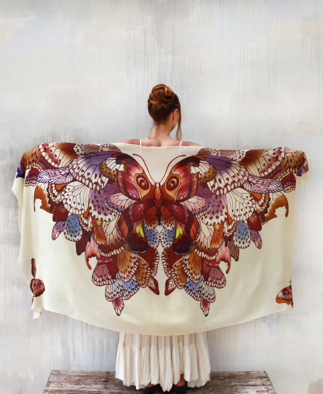 Brown Butterfly Wings Shawl