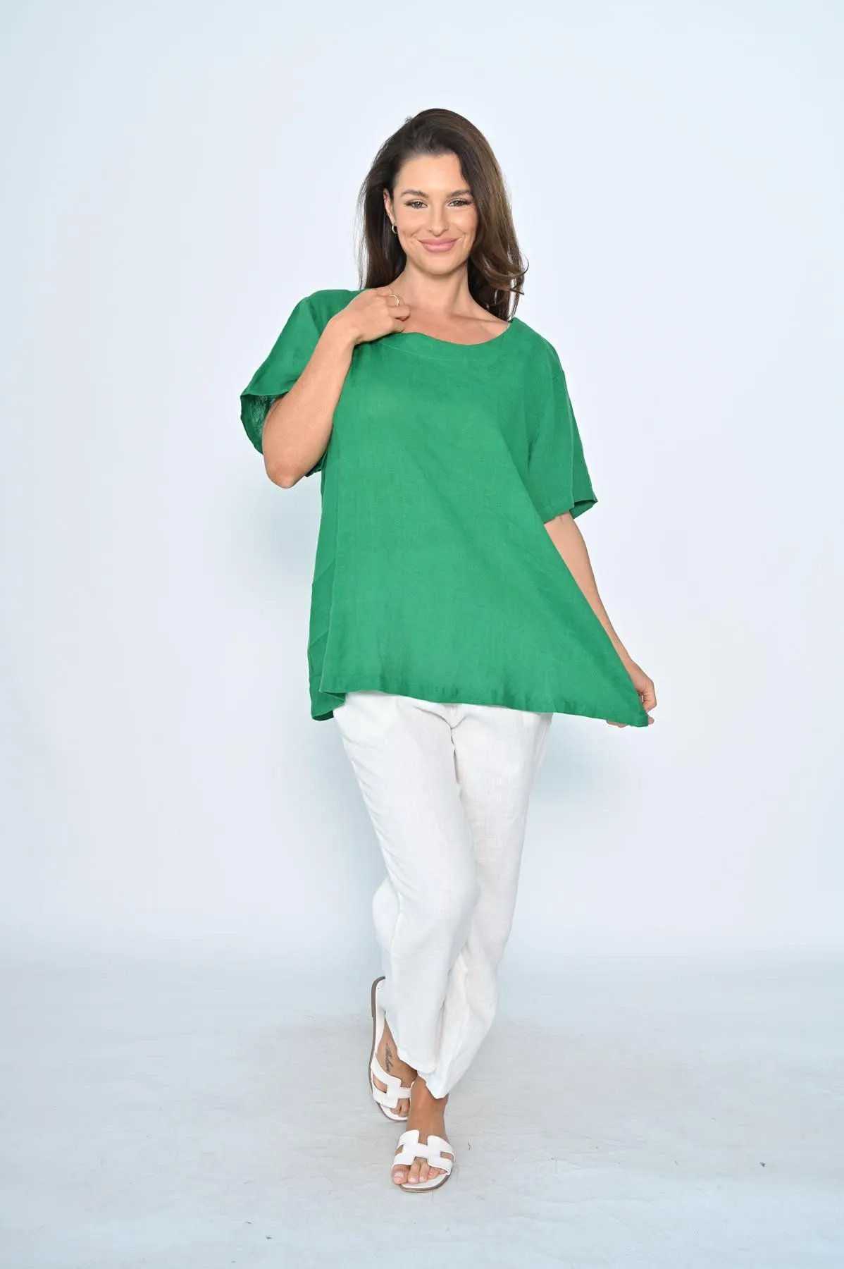 Cali Plain Linen Top