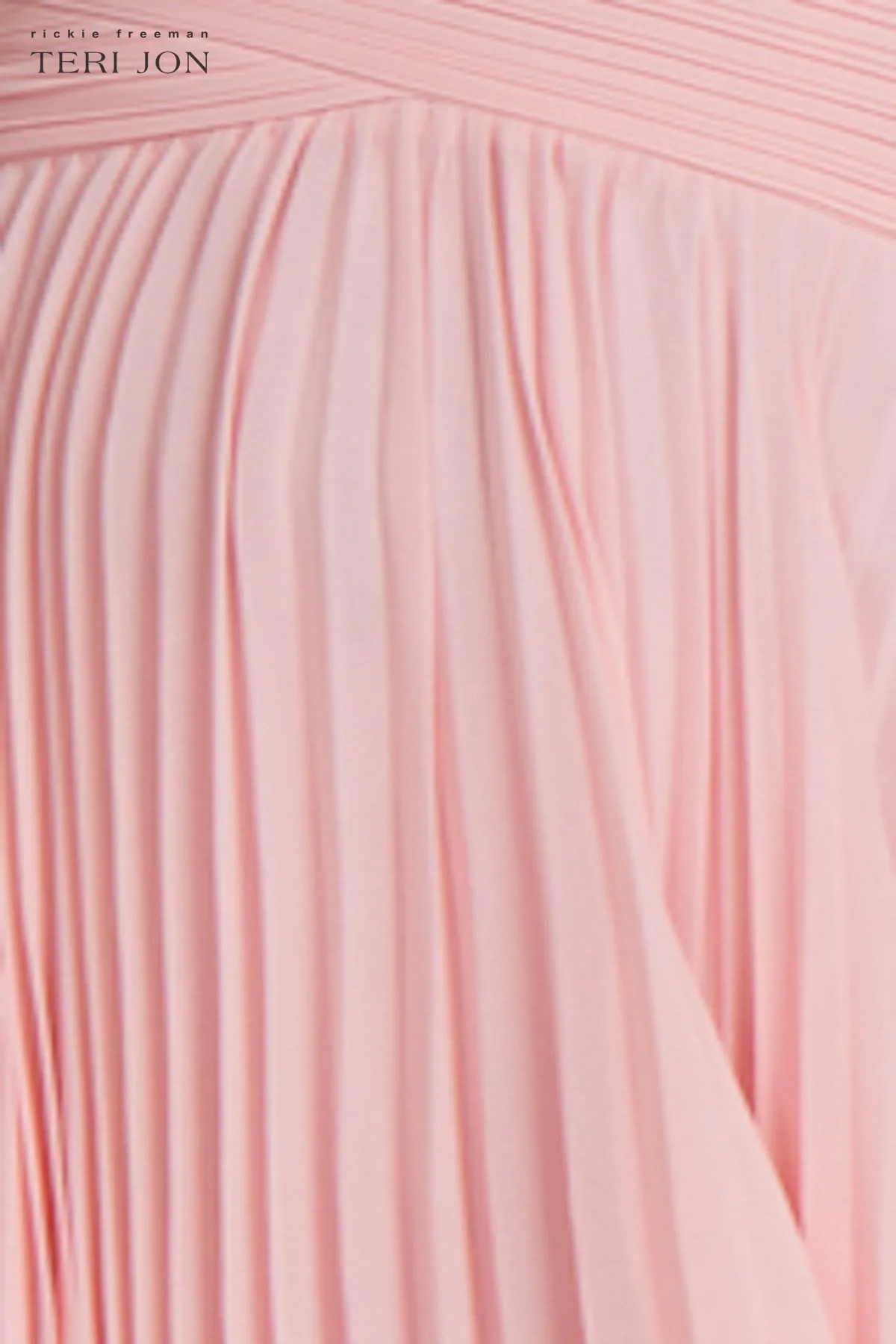 Chiffon Puff Sleeve Pleated VNeck Gown