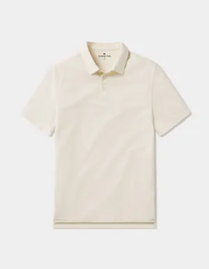 Chip Pique Polo in Ivory