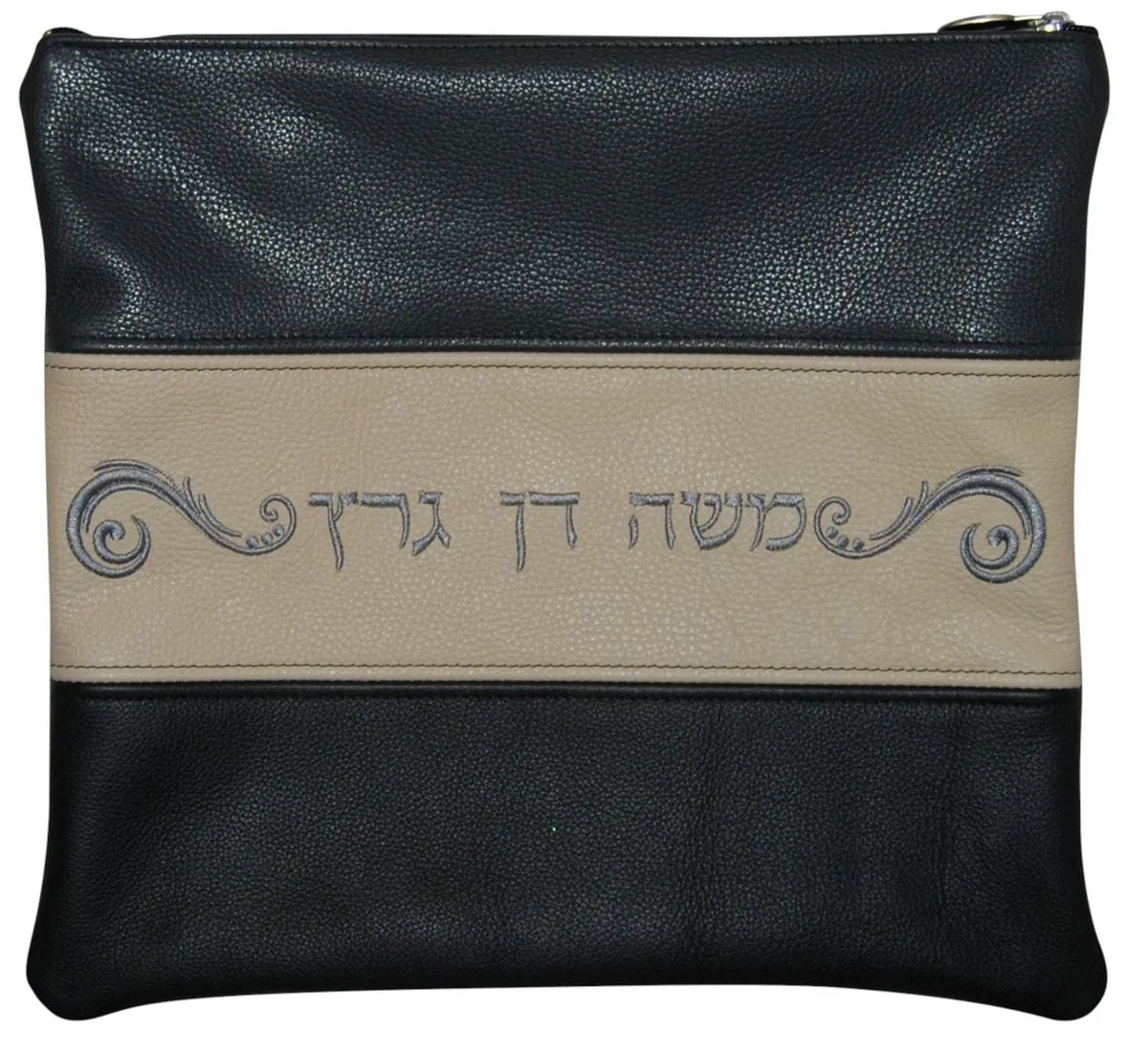 Contemporary Leather Tallis and Teffilin Bag 3 Strip Contemporary Design 340C-GR2
