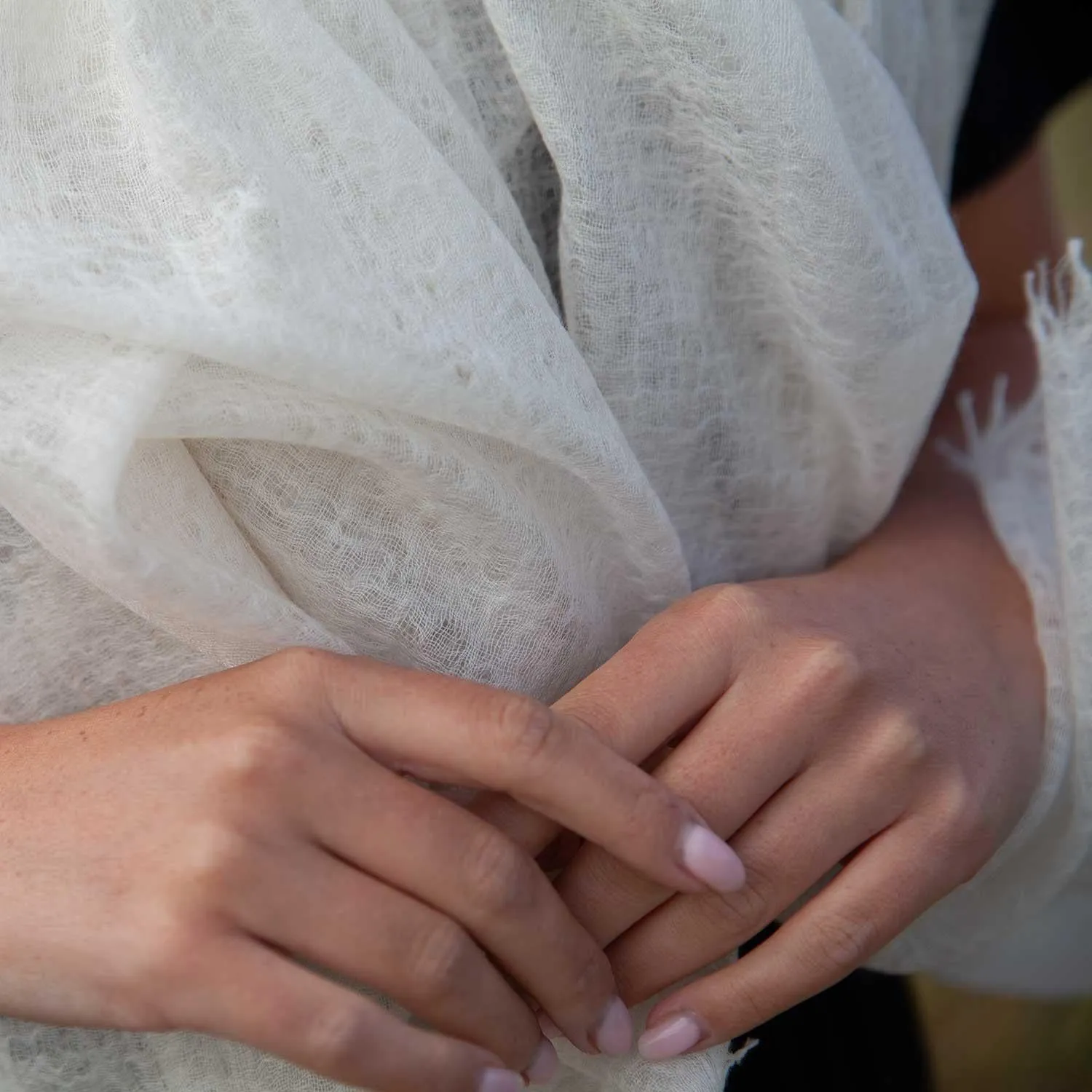 Diaphanous Pashmina Oyster