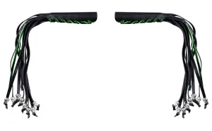 Dream Apparel Heavy Duty Motorcycle Skull Fringed Premium Black Green Brake Clutch Lever Cover