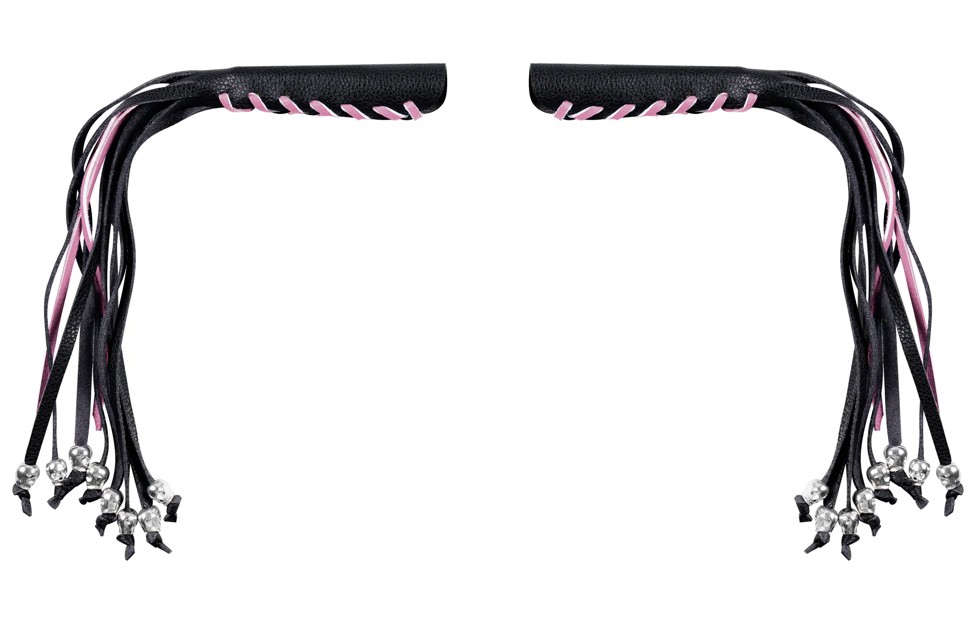 Dream Apparel Heavy Duty Motorcycle Skull Fringed Premium Black Pink Brake Clutch Lever Cover