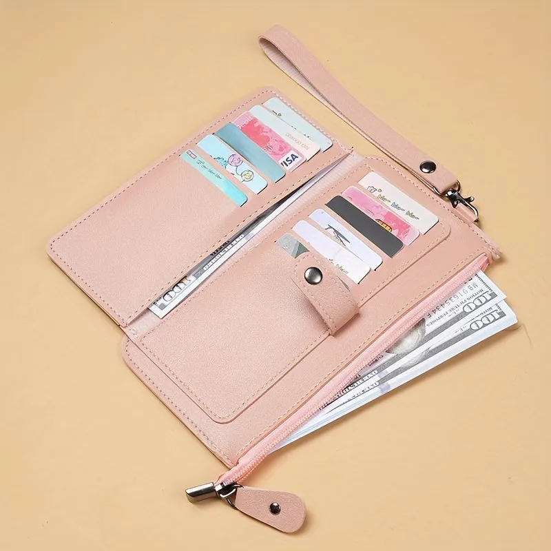 Fashionable Large Clutch Trendy Wallet  Wristlet for Women