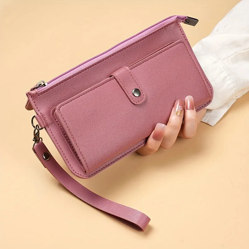 Fashionable Large Clutch Trendy Wallet  Wristlet for Women