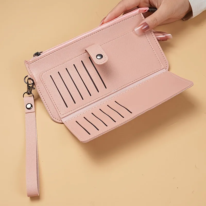 Fashionable Large Clutch Trendy Wallet  Wristlet for Women