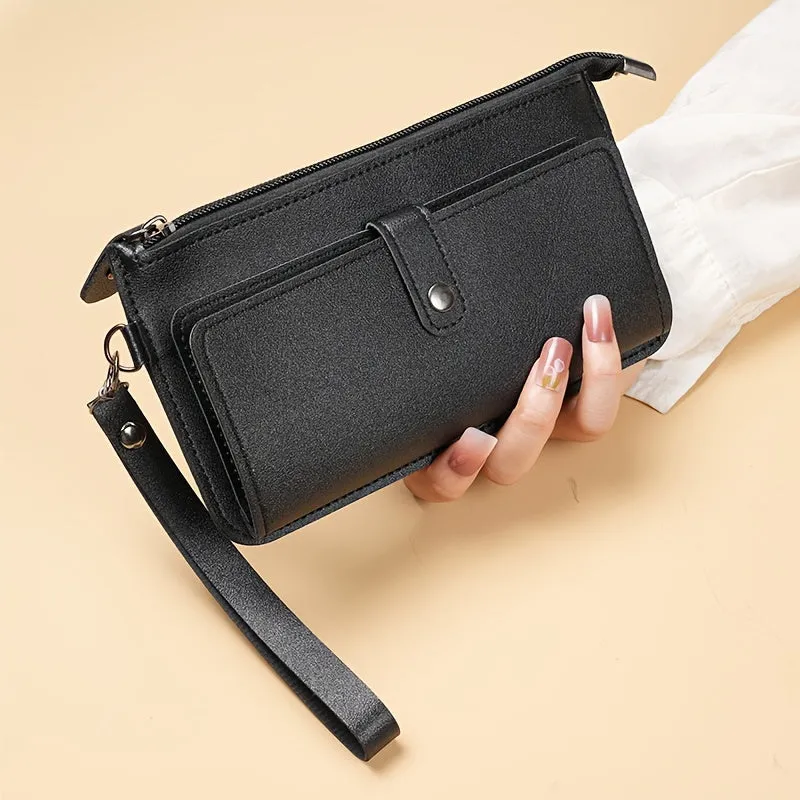 Fashionable Large Clutch Trendy Wallet  Wristlet for Women