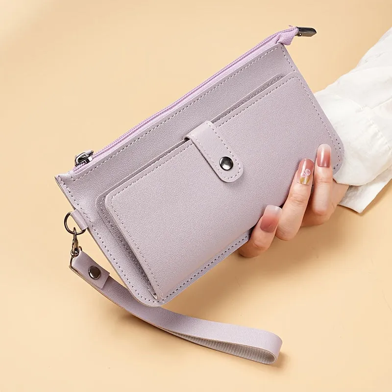 Fashionable Large Clutch Trendy Wallet  Wristlet for Women