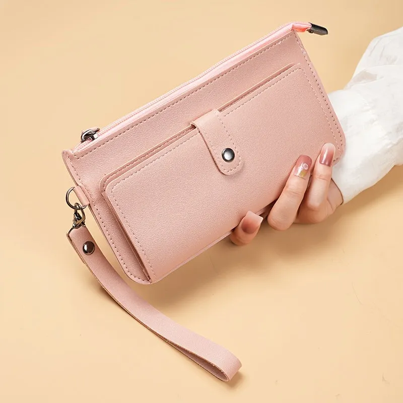 Fashionable Large Clutch Trendy Wallet  Wristlet for Women