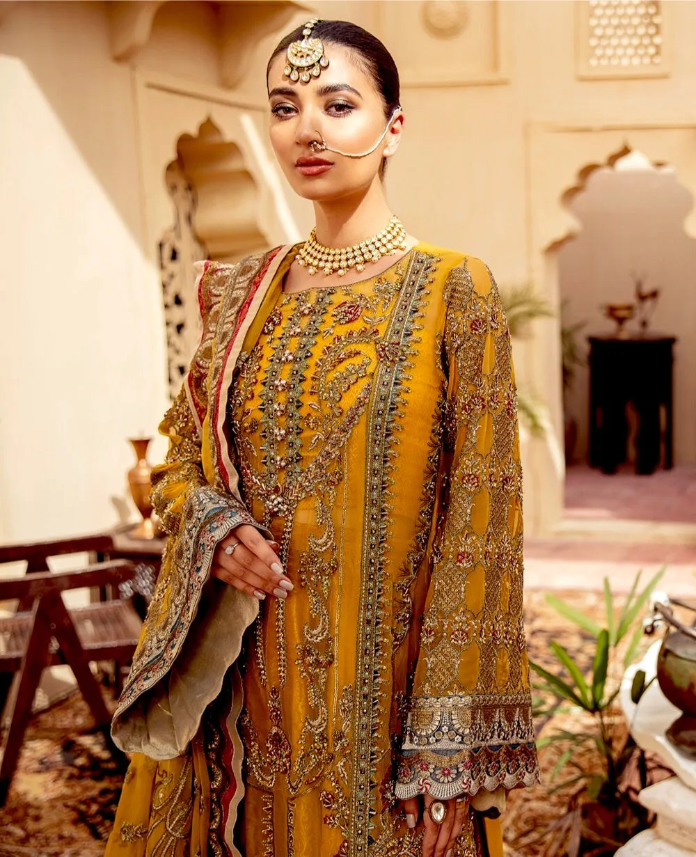 Freesia by Maryum N Maria Luxury Chiffon Collection 2021 – Golden Touch FH-03