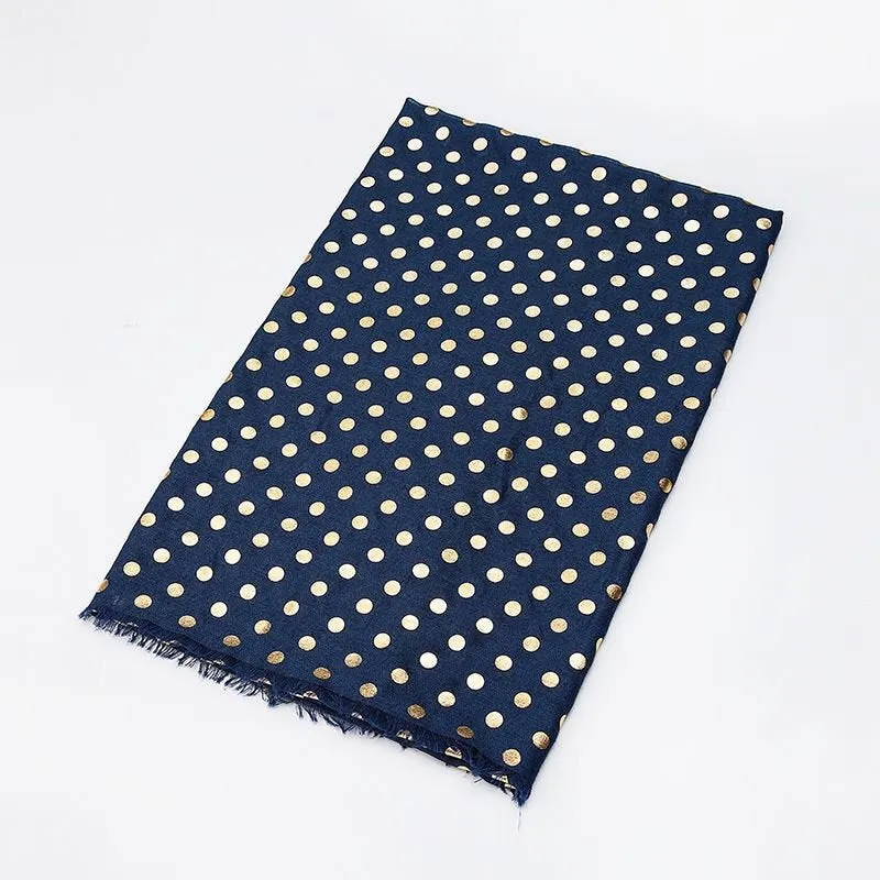 Golden Polka Dot Hijabs/Shawl