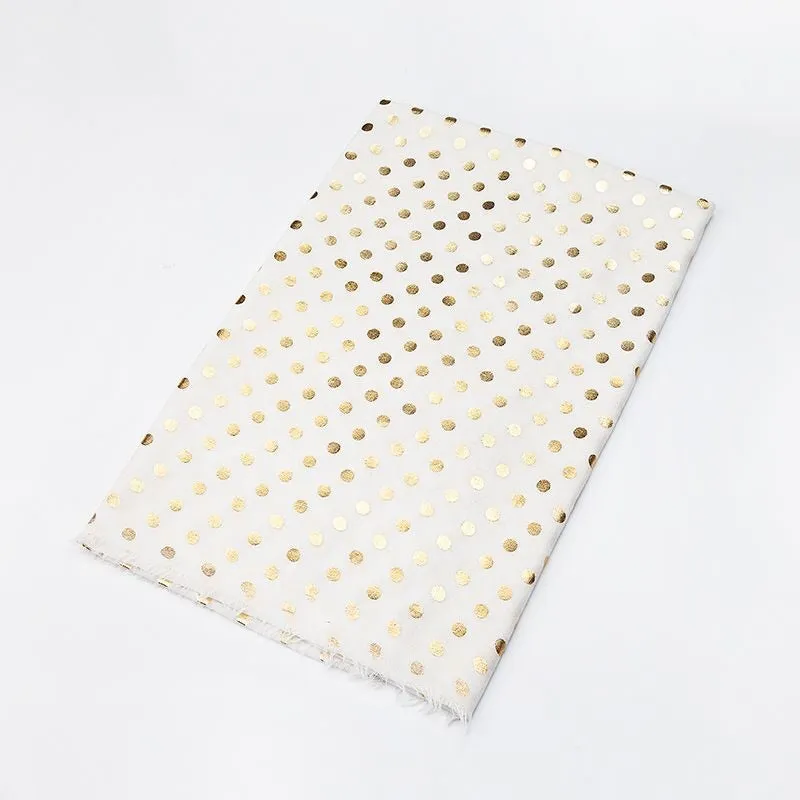 Golden Polka Dot Hijabs/Shawl