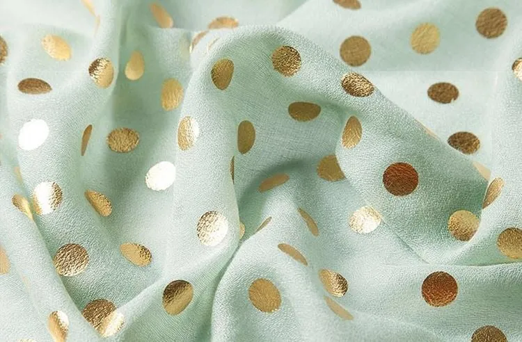 Golden Polka Dot Hijabs/Shawl