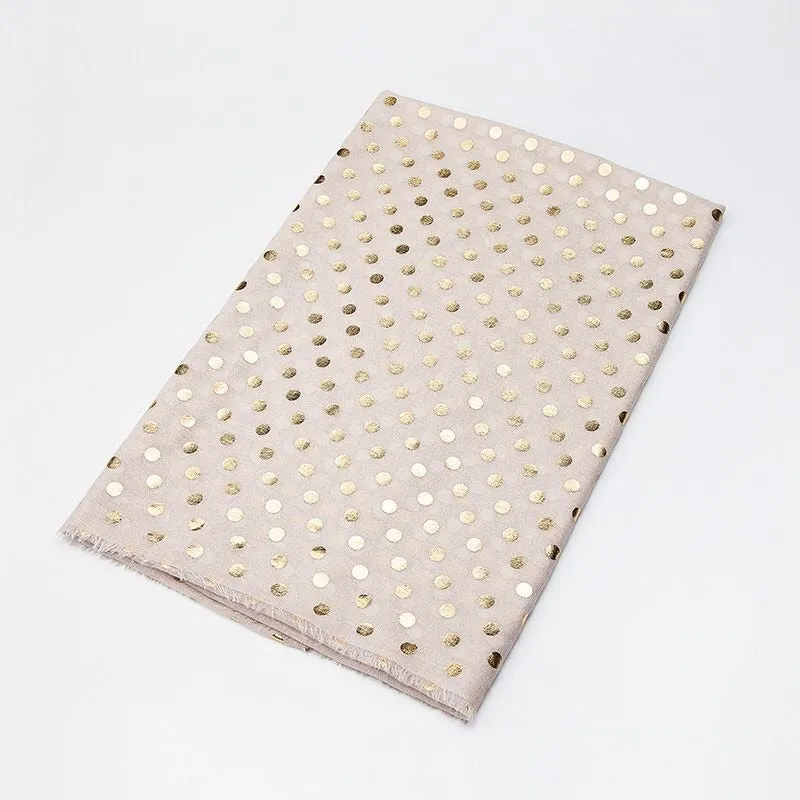 Golden Polka Dot Hijabs/Shawl