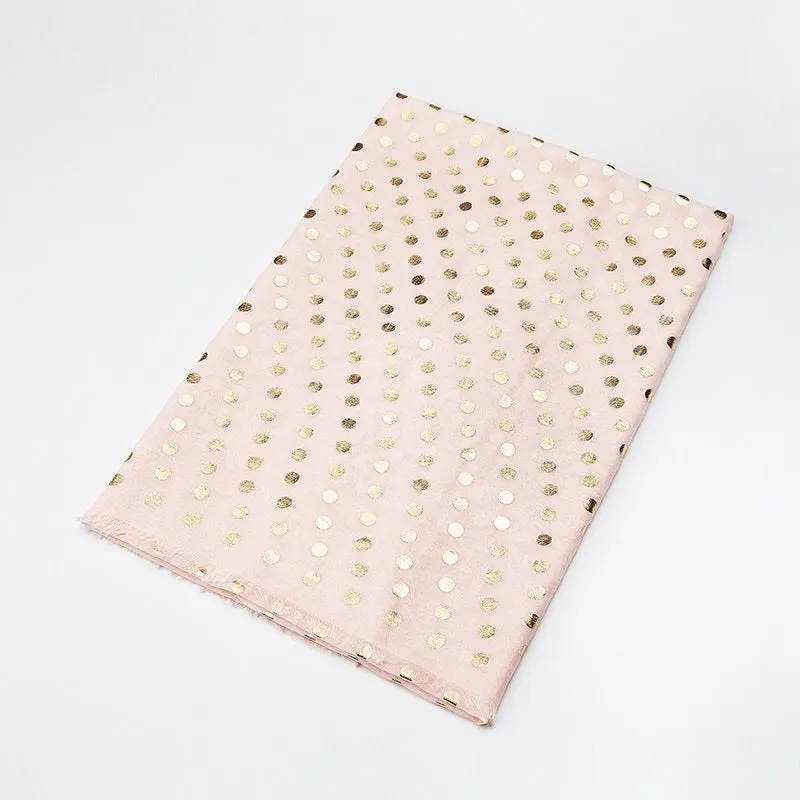 Golden Polka Dot Hijabs/Shawl