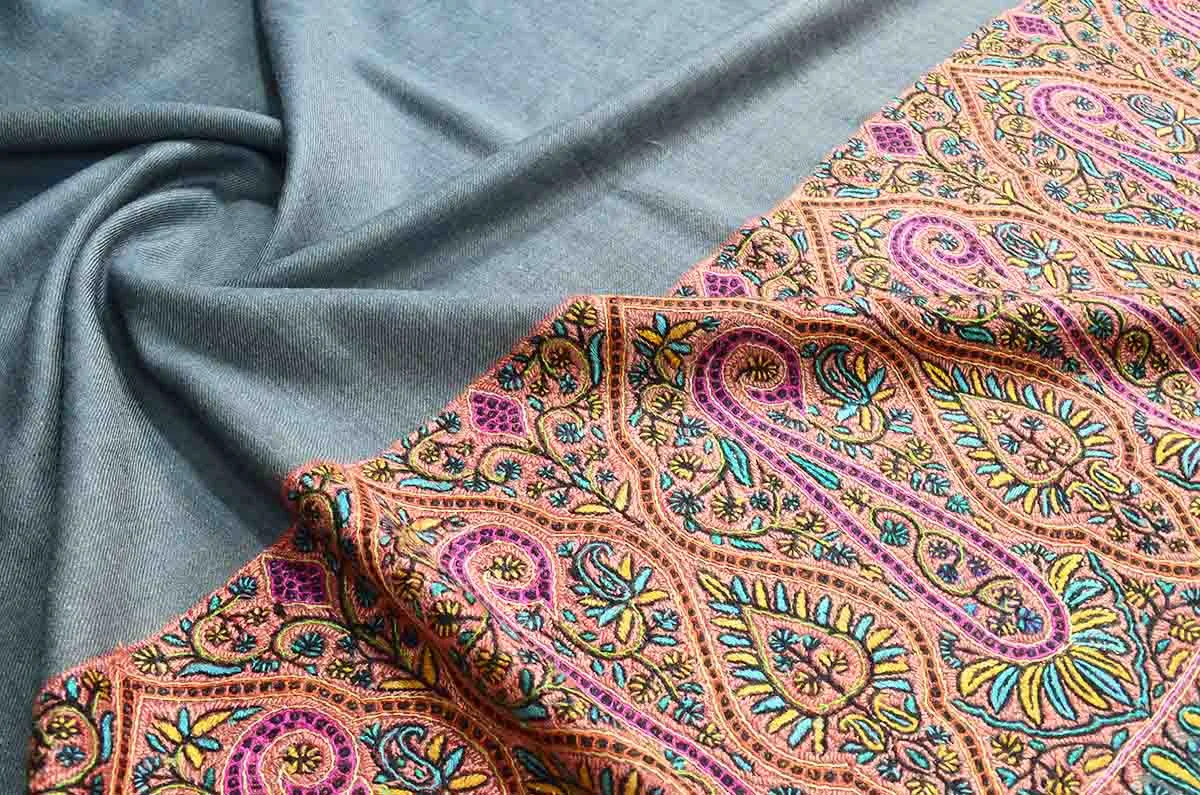 Elegant Grey P. Mashi Shawl - Style 4932