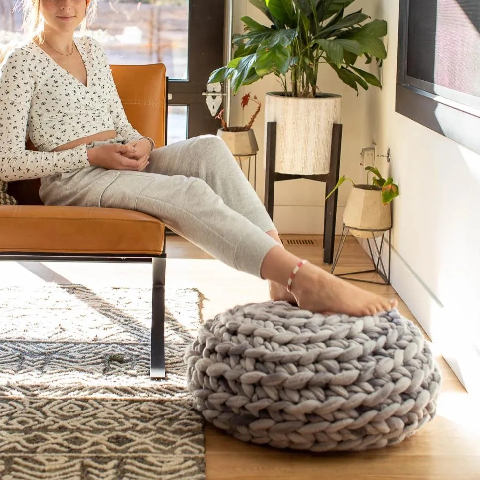 Hand Crochet Pouf Pattern & Video