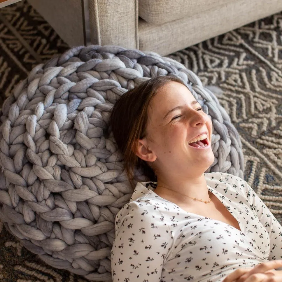 Hand Crochet Pouf Pattern & Video