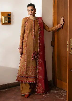 Hussain Rehar Unstitched 3 Piece Karandi A/W Collection'2024-Tawn