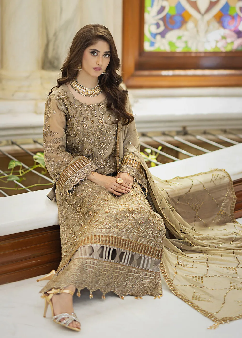 Ishq Aatish Luxury Chiffon '23 by Emaan Adeel | ZORA
