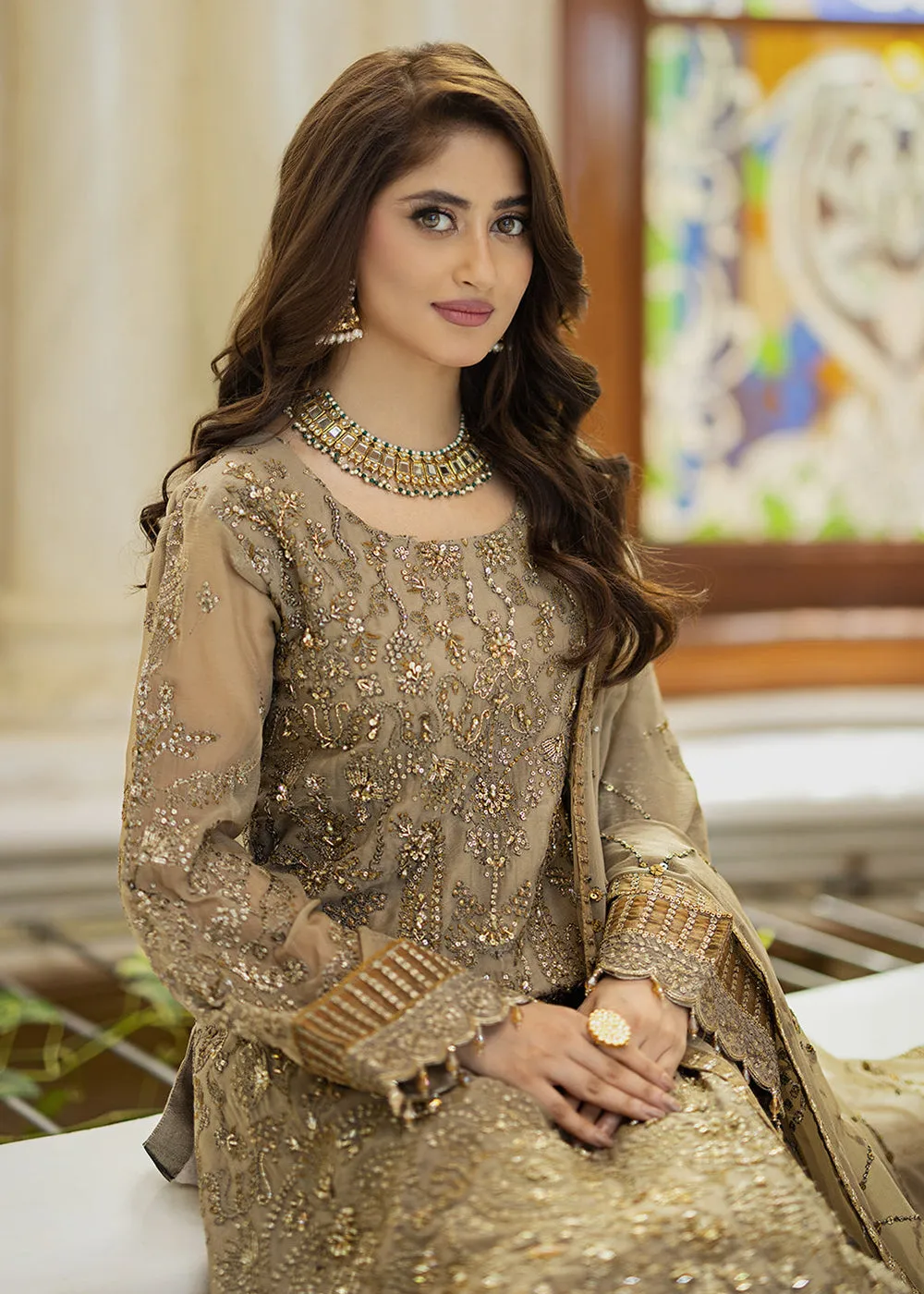 Ishq Aatish Luxury Chiffon '23 by Emaan Adeel | ZORA