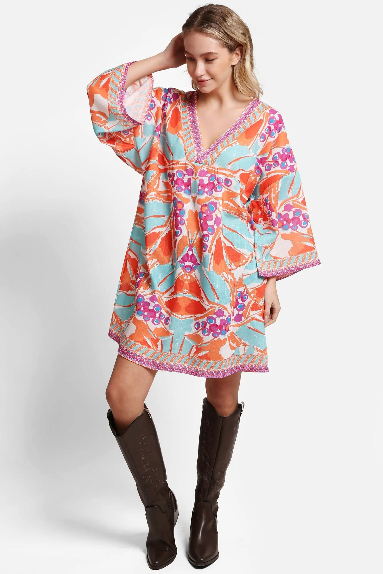 JP5102 Everly Floral Cover Up Dress