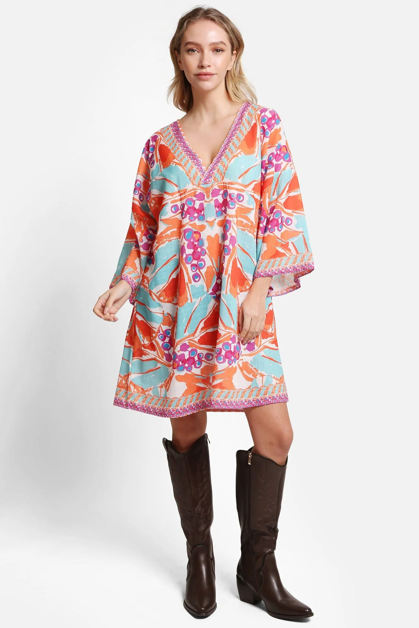 JP5102 Everly Floral Cover Up Dress