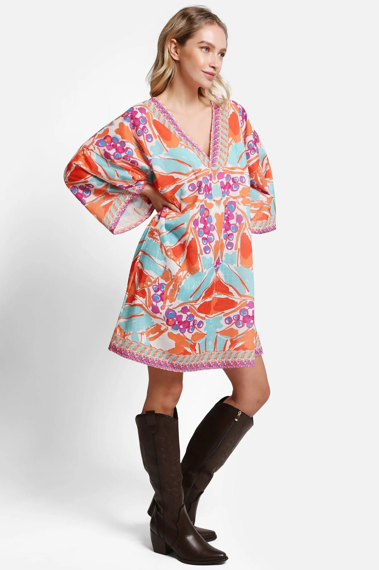JP5102 Everly Floral Cover Up Dress