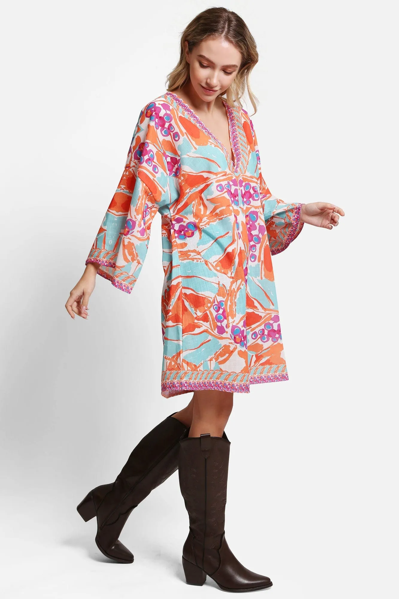 JP5102 Everly Floral Cover Up Dress