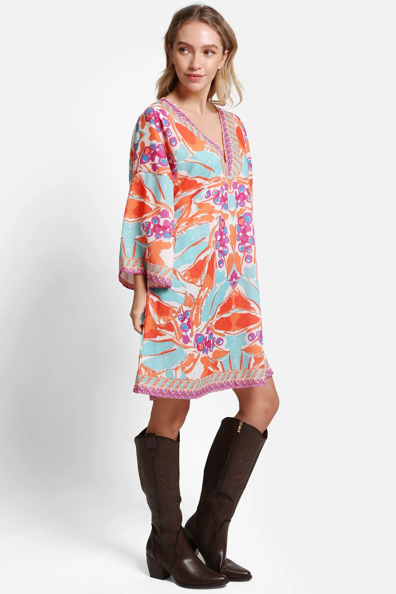 JP5102 Everly Floral Cover Up Dress