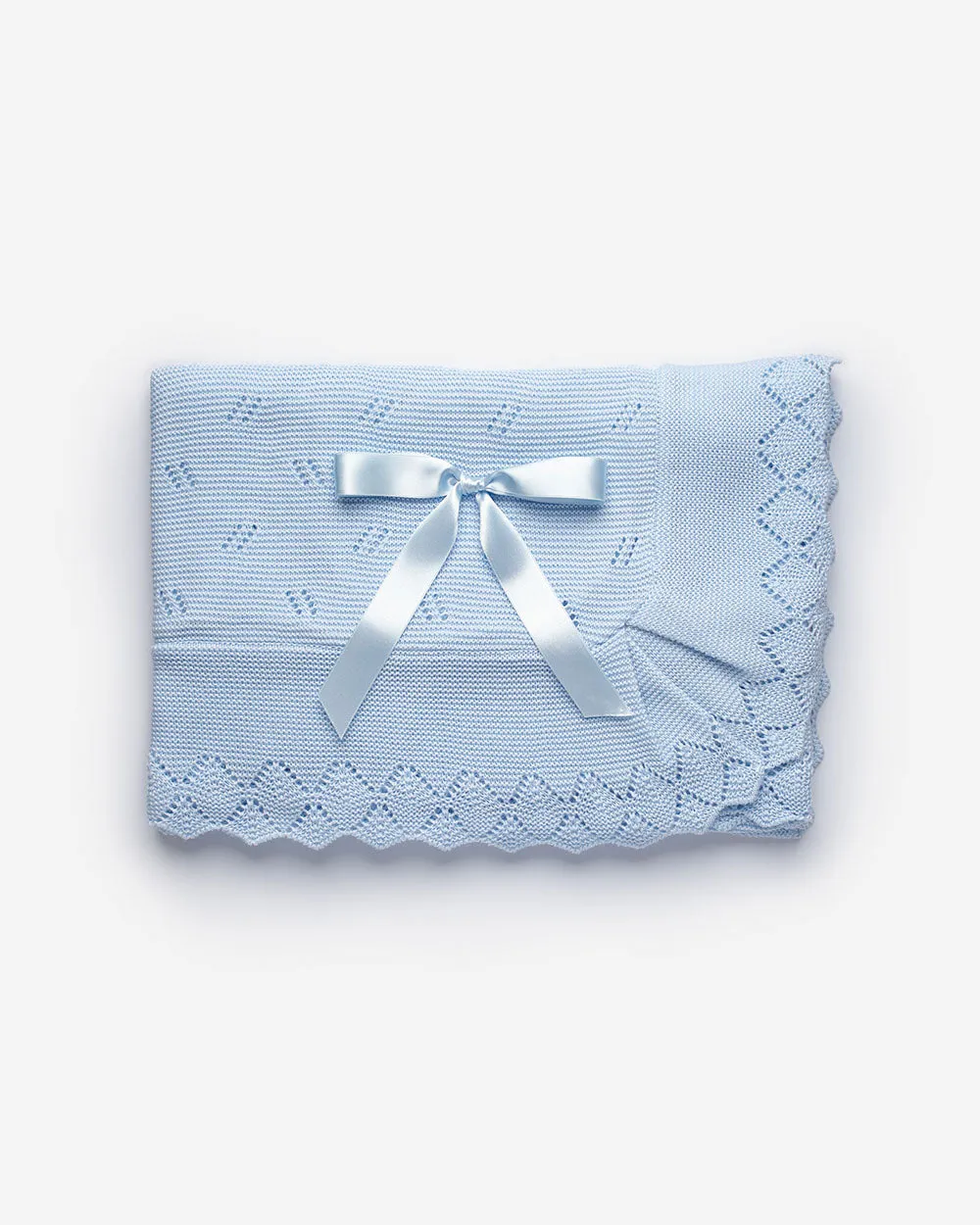 Julianna Blue Bow Baby Blanket