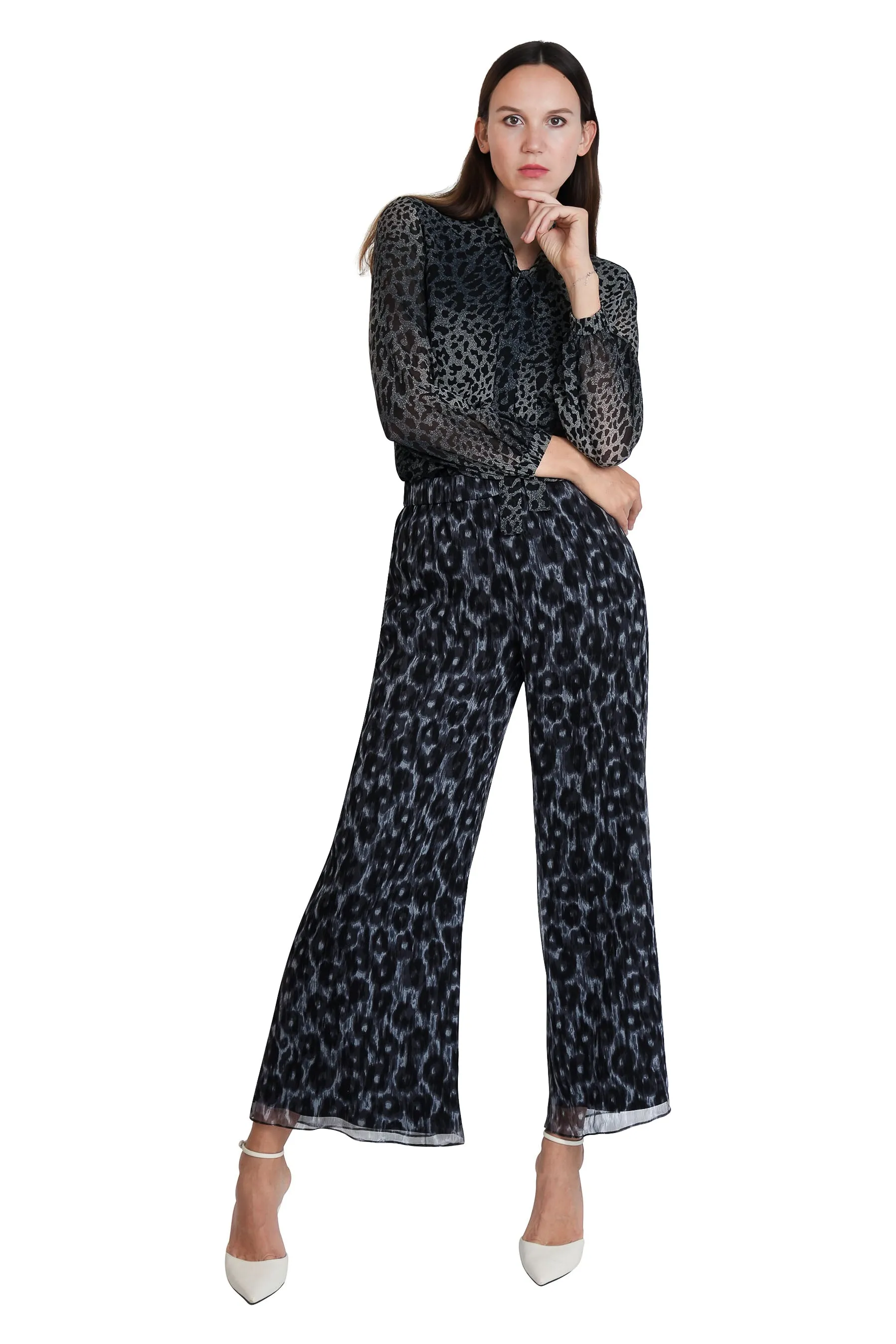 Lian Long Sleeves Chiffon Top