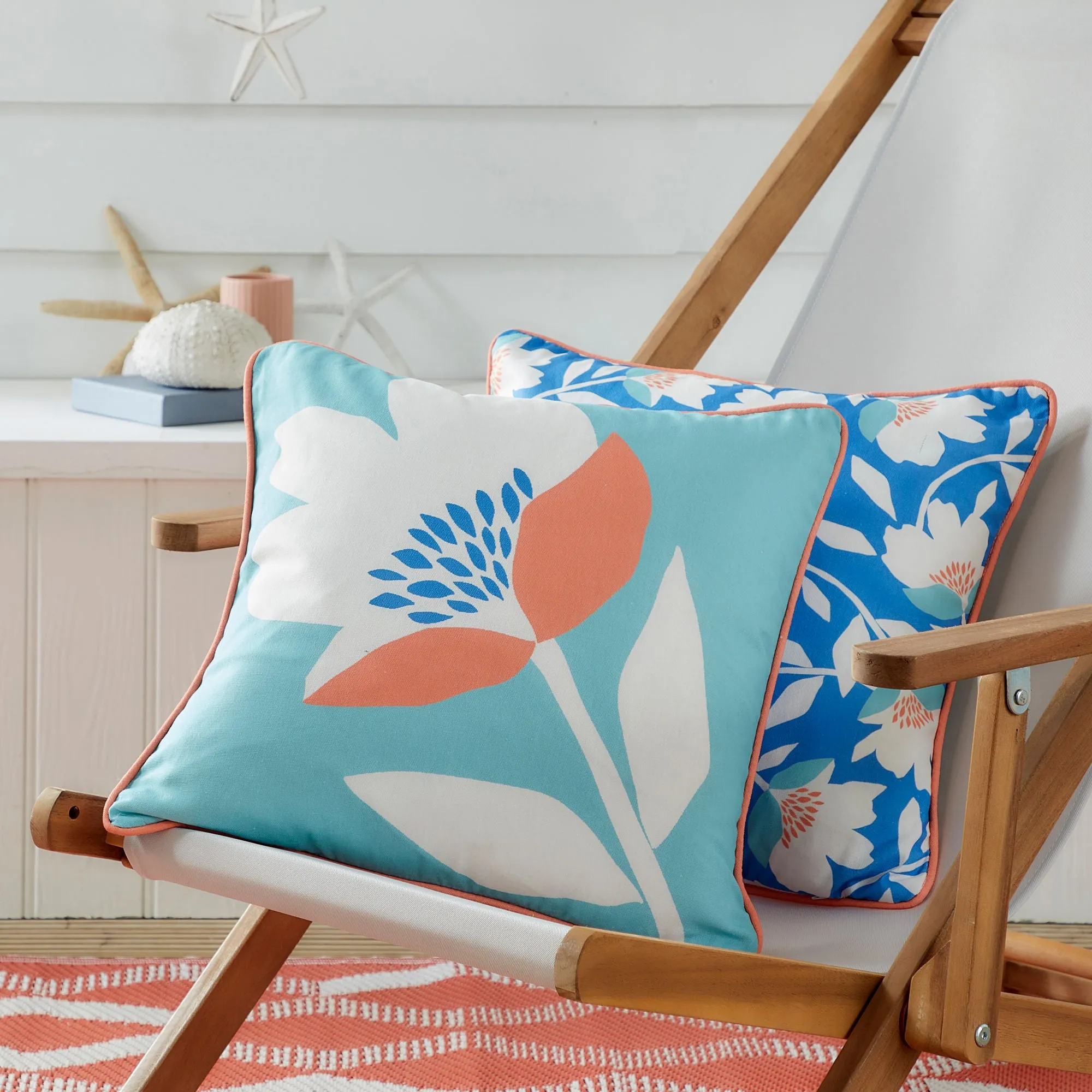 Luna Outdoor Cushion by Fusion in Duck Egg 43 x 43cm