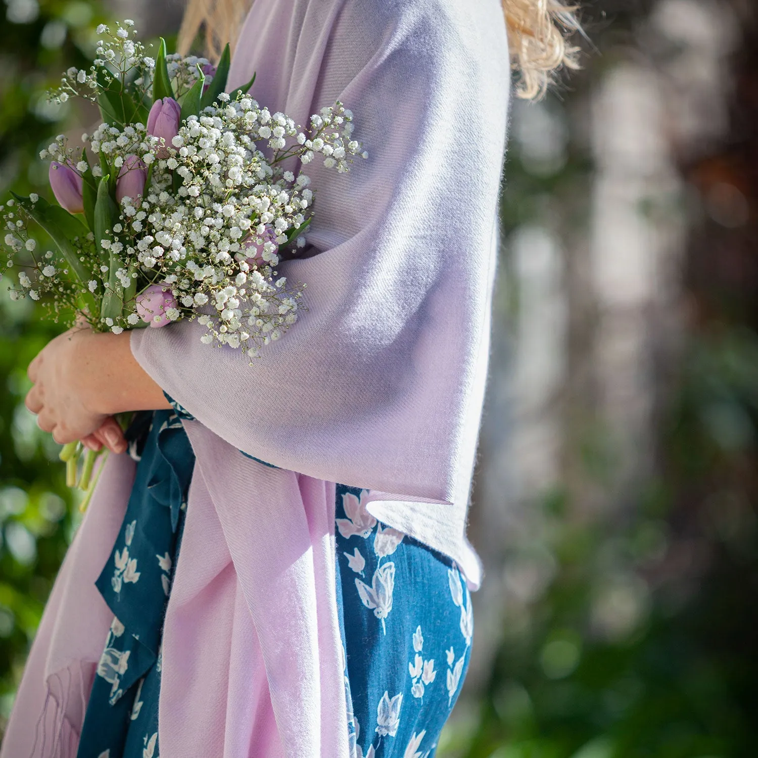Luxury Pashmina Shawl Pale Lilac
