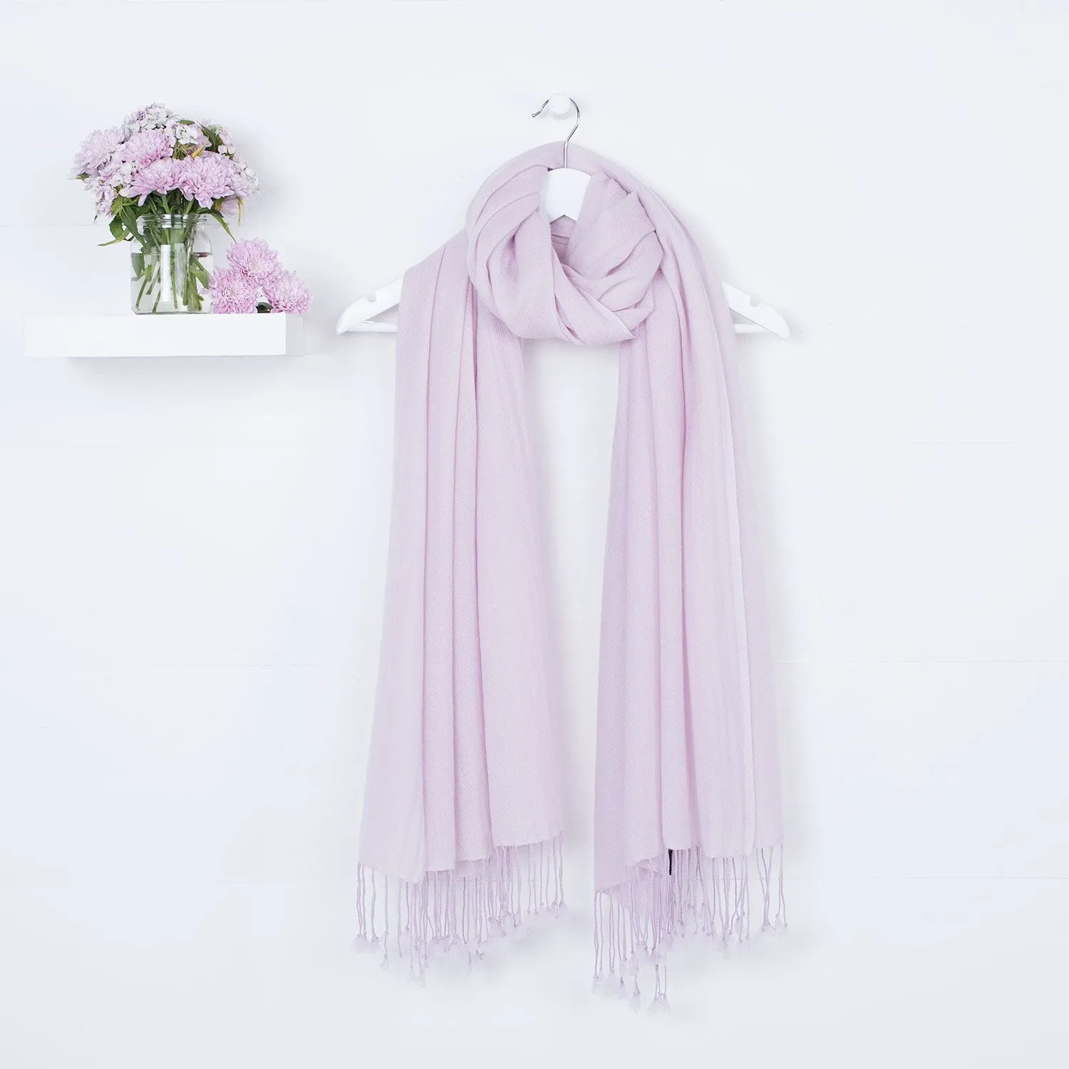Luxury Pashmina Shawl Pale Lilac