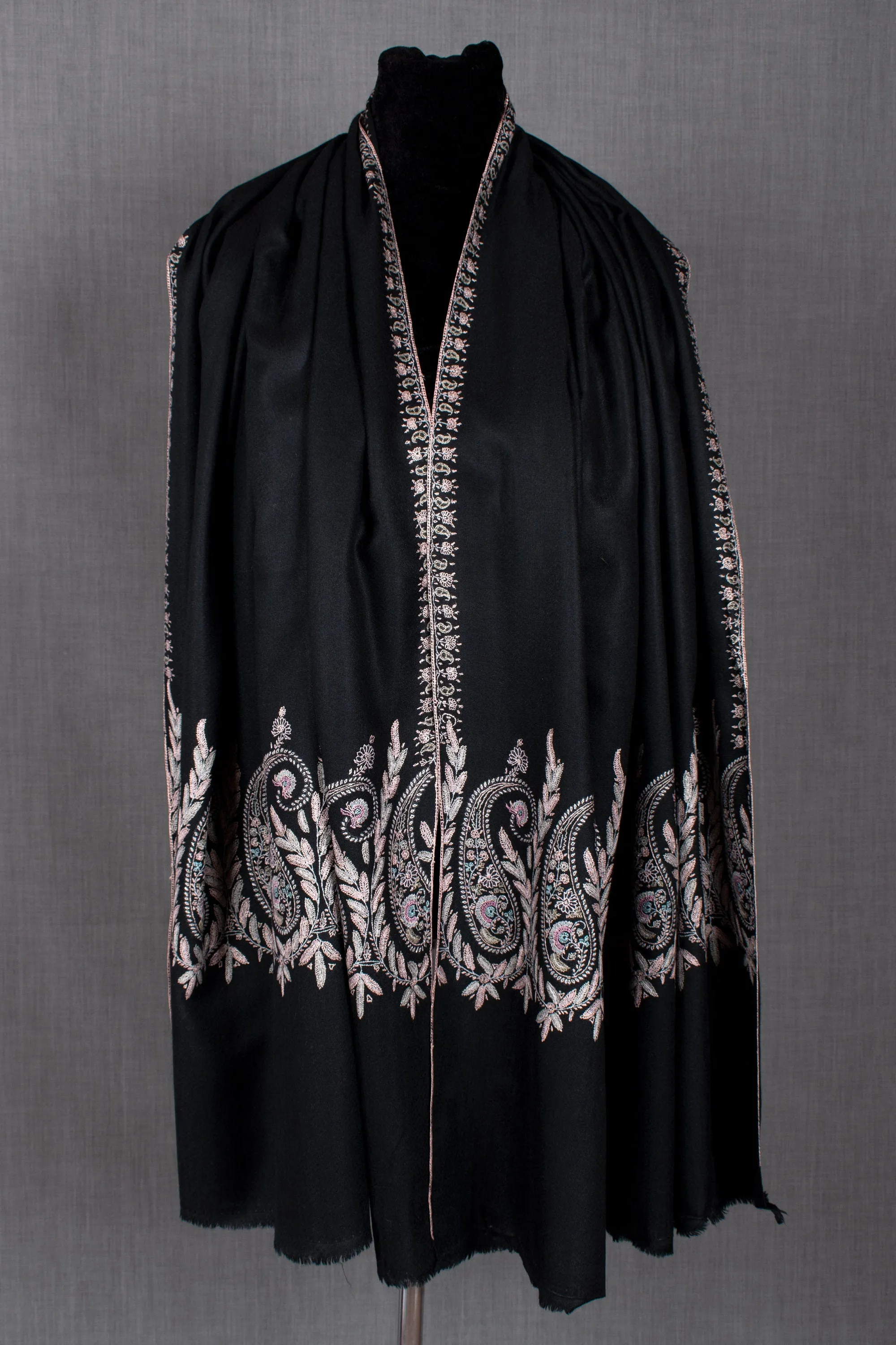 Mahnoor Kashmiri Palla Shawl, Pure Pashmina Handwoven Wrap, Woman, 40x80"